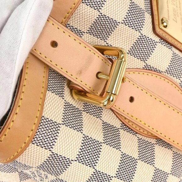 Louis Vuitton Damier Azur Hampstead MM Handbag N51206 CA0192 126230 - Picture 6 of 10